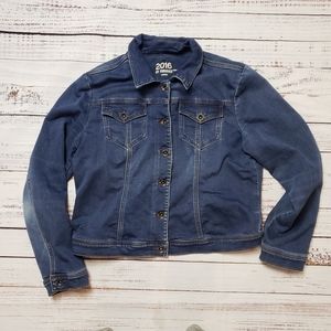 Parasuco cropped stretch jean jacket Size Large